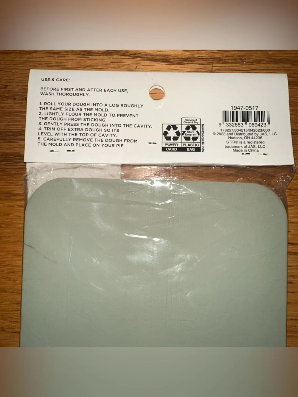 Stir Pie Making Silicon Pie Crust Mold NWT Set Of 2
